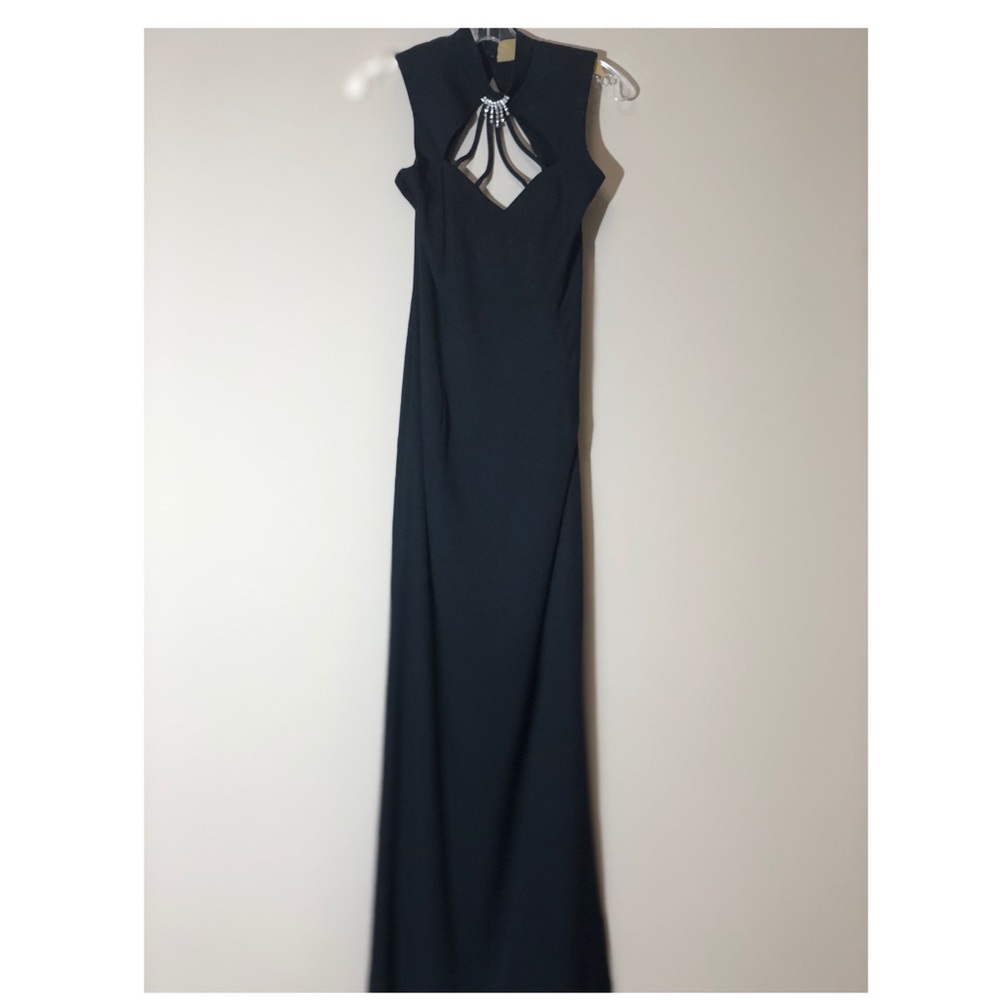Black Formal Dress with Broach